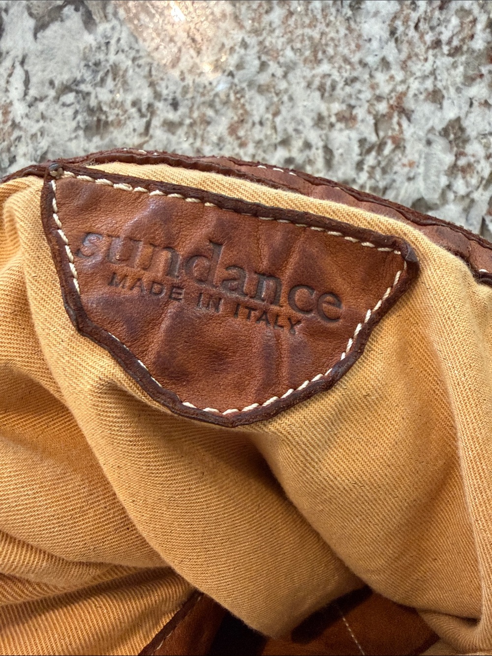 Sundance Woven Leather Shoulder Bag in Warm Tan - Picture 6 of 7